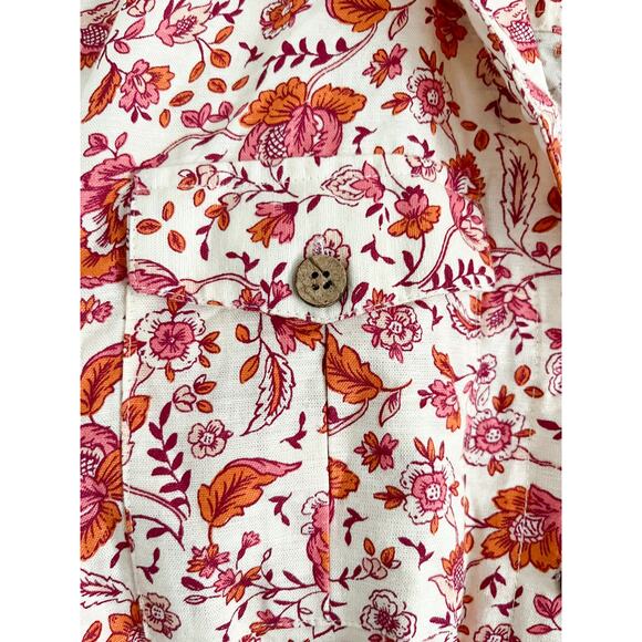 Jessica Simpson | NWT | Printed Floral Linen Blend Romper | Sz M - Picture 4 of 10